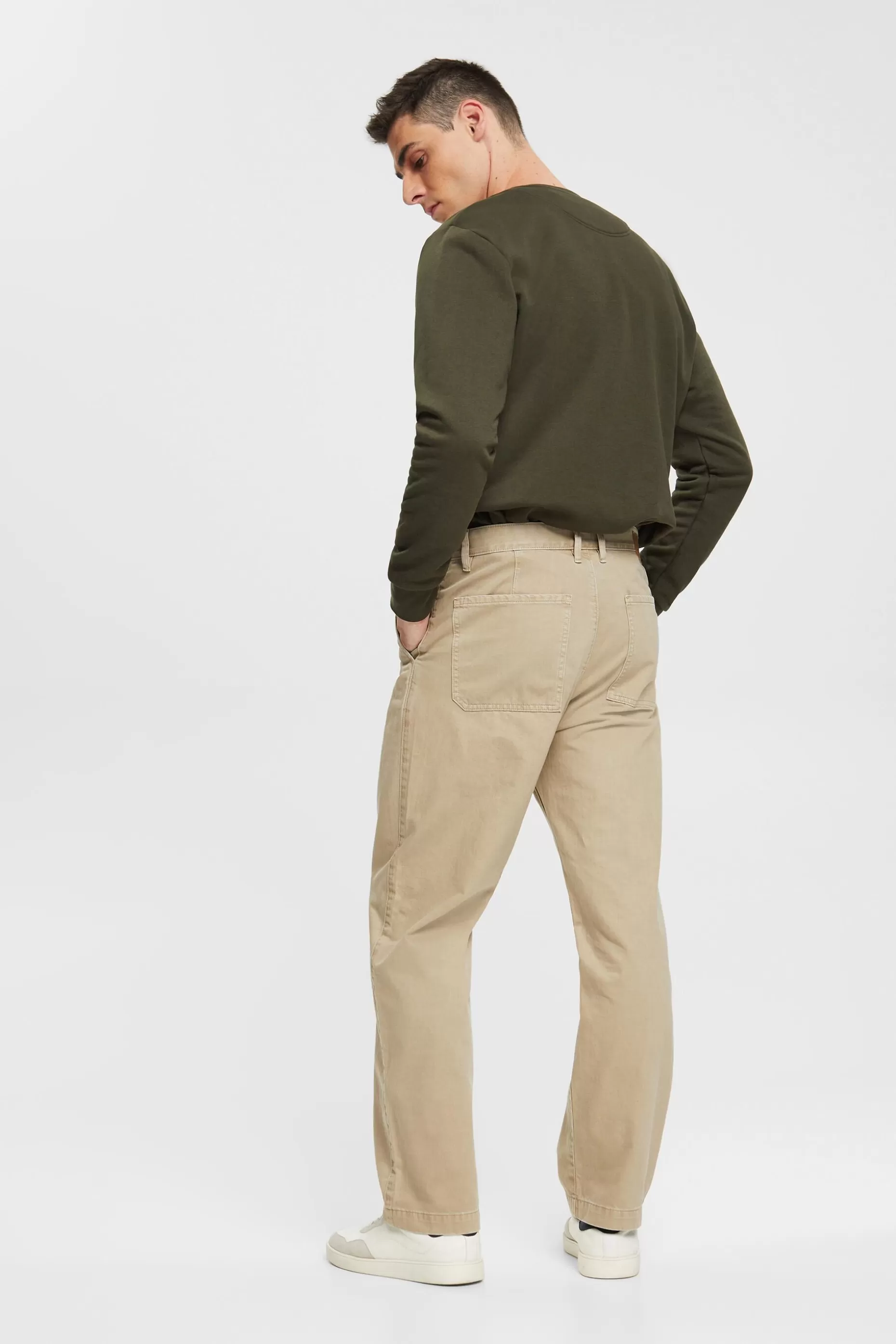 ESPRIT Wide leg, sustainable cotton trousers at our Online Shop *Men Pants + Joggers