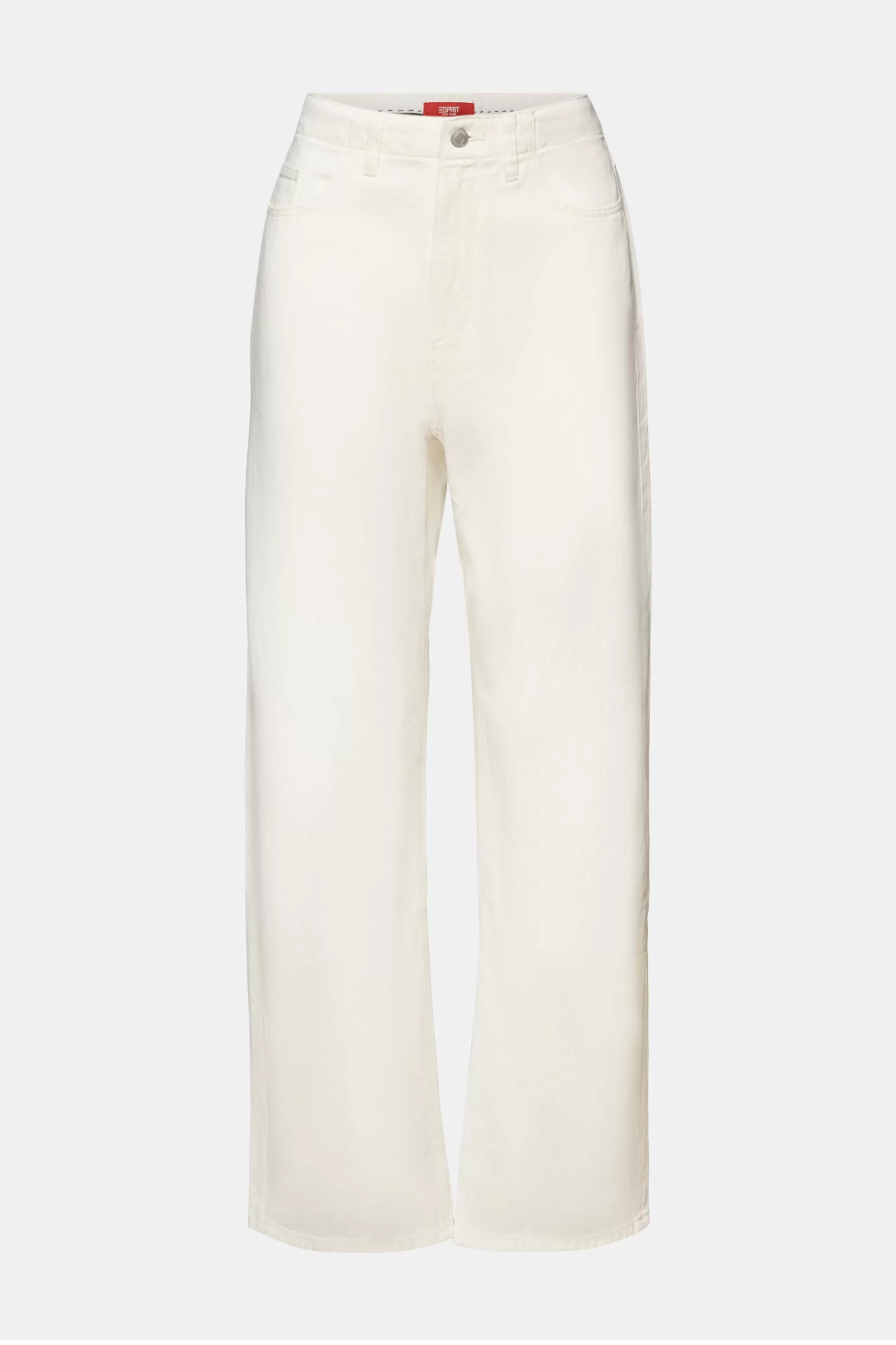 ESPRIT Wide leg twill trousers, 100% cotton at our Online Shop * Sale Under $30