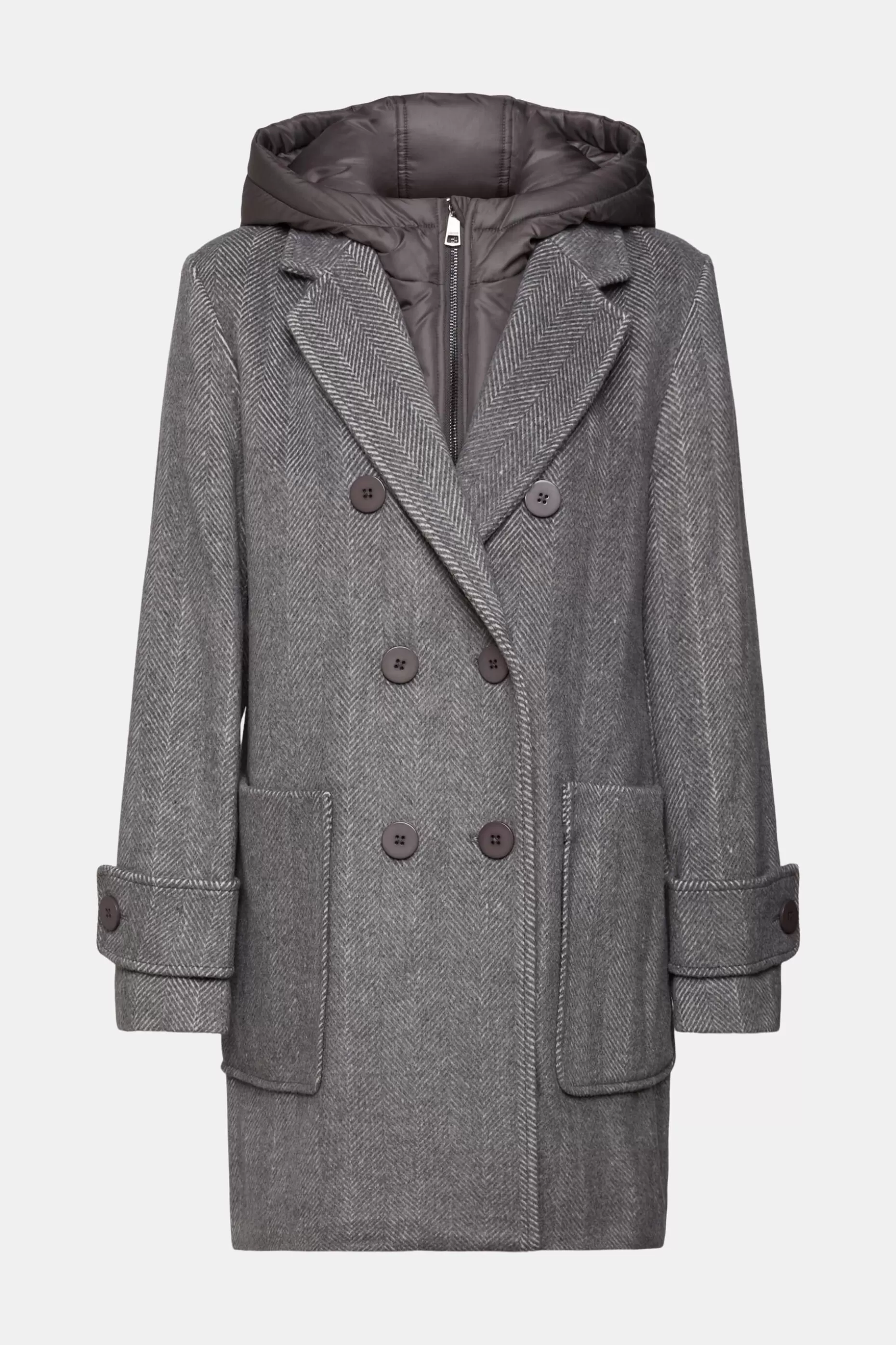 ESPRIT Wool blend coat with detachable hood at our Online Shop *Boys Boys