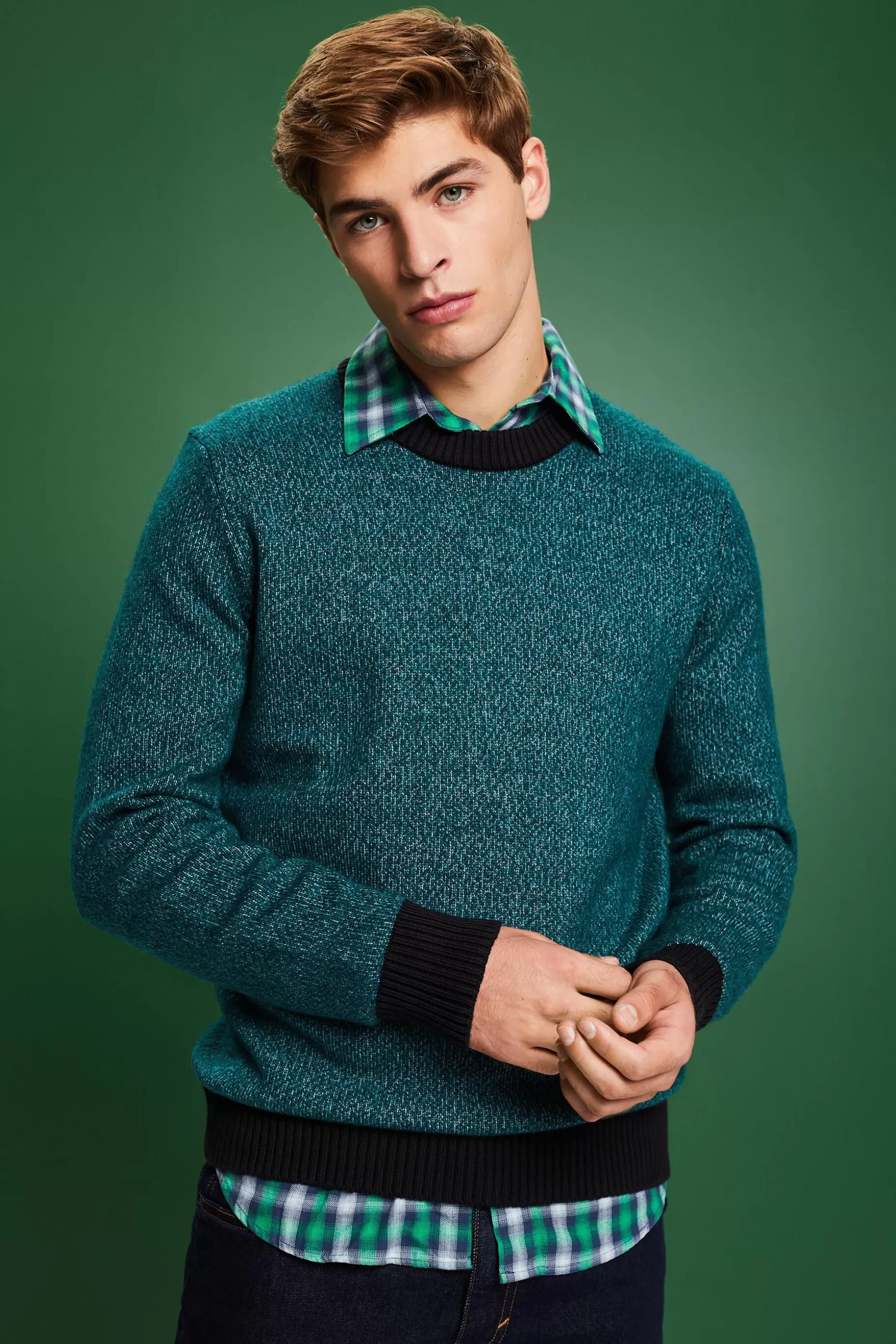 ESPRIT Wool Blend Crewneck Sweater at our Online Shop *Men Sweaters