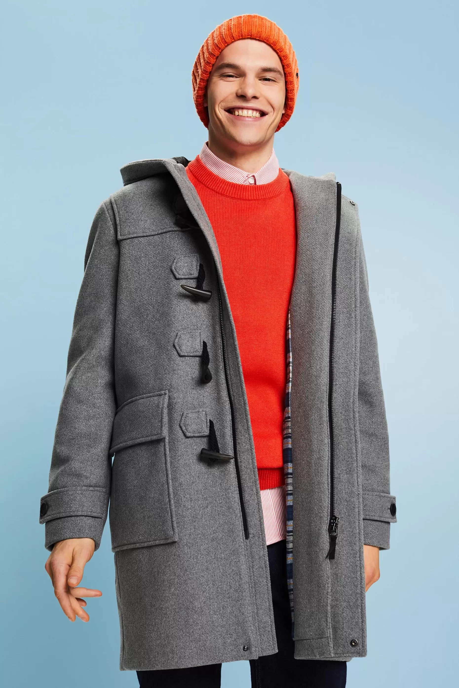 ESPRIT Wool Blend Duffle Coat at our Online Shop *Men Jackets + Coats