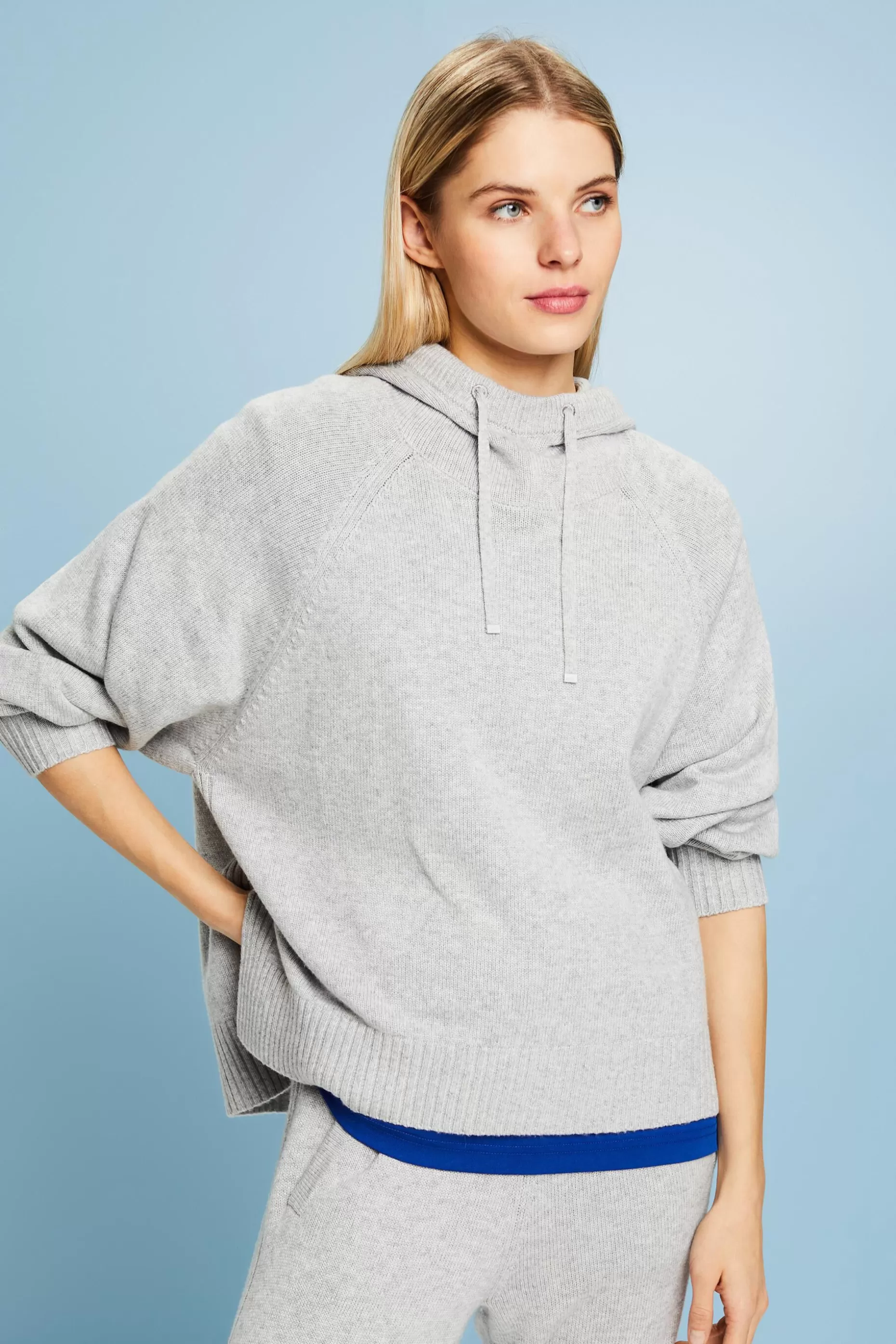 ESPRIT Wool Blend Hooded Sweater at our Online Shop *Women Sweaters