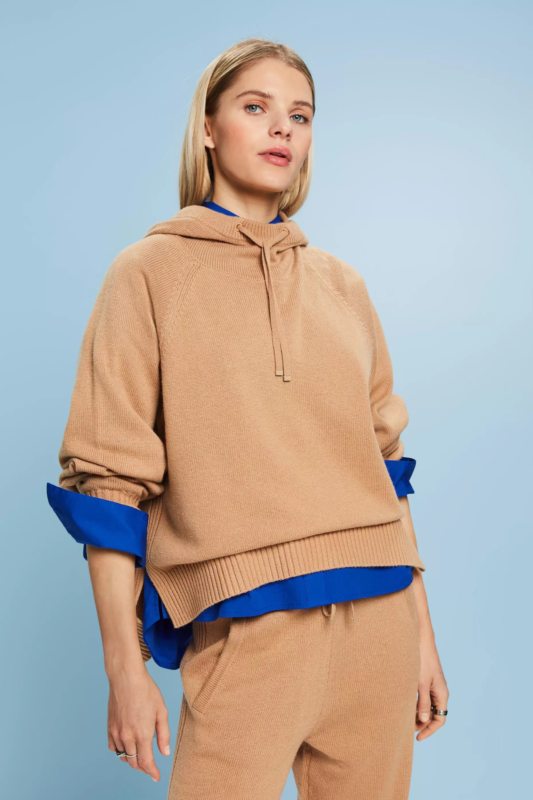 ESPRIT Wool Blend Hooded Sweater at our Online Shop *Women Sweaters