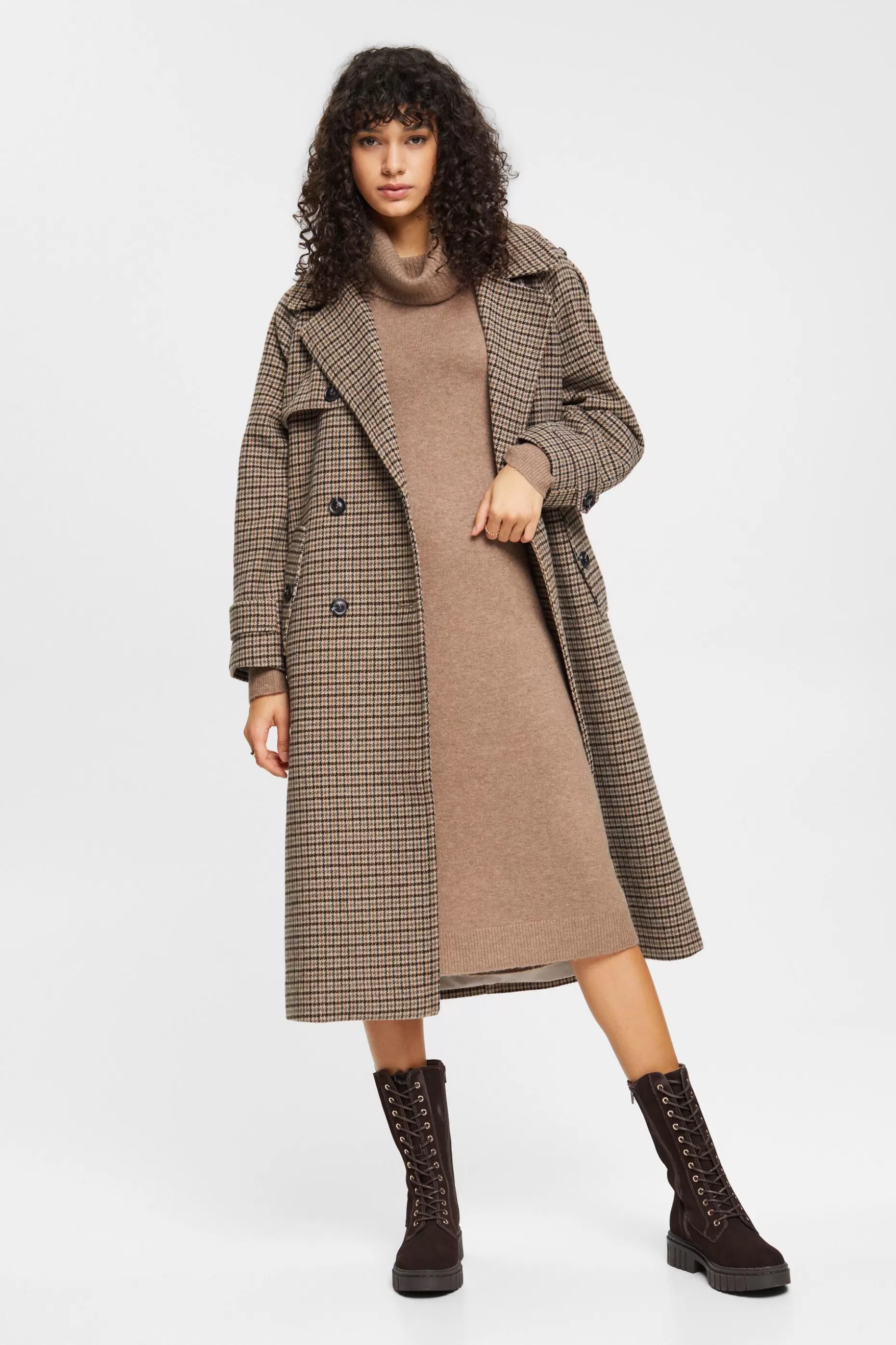 ESPRIT Wool blend turtleneck dress at our Online Shop *Women Dresses + Jumpsuits