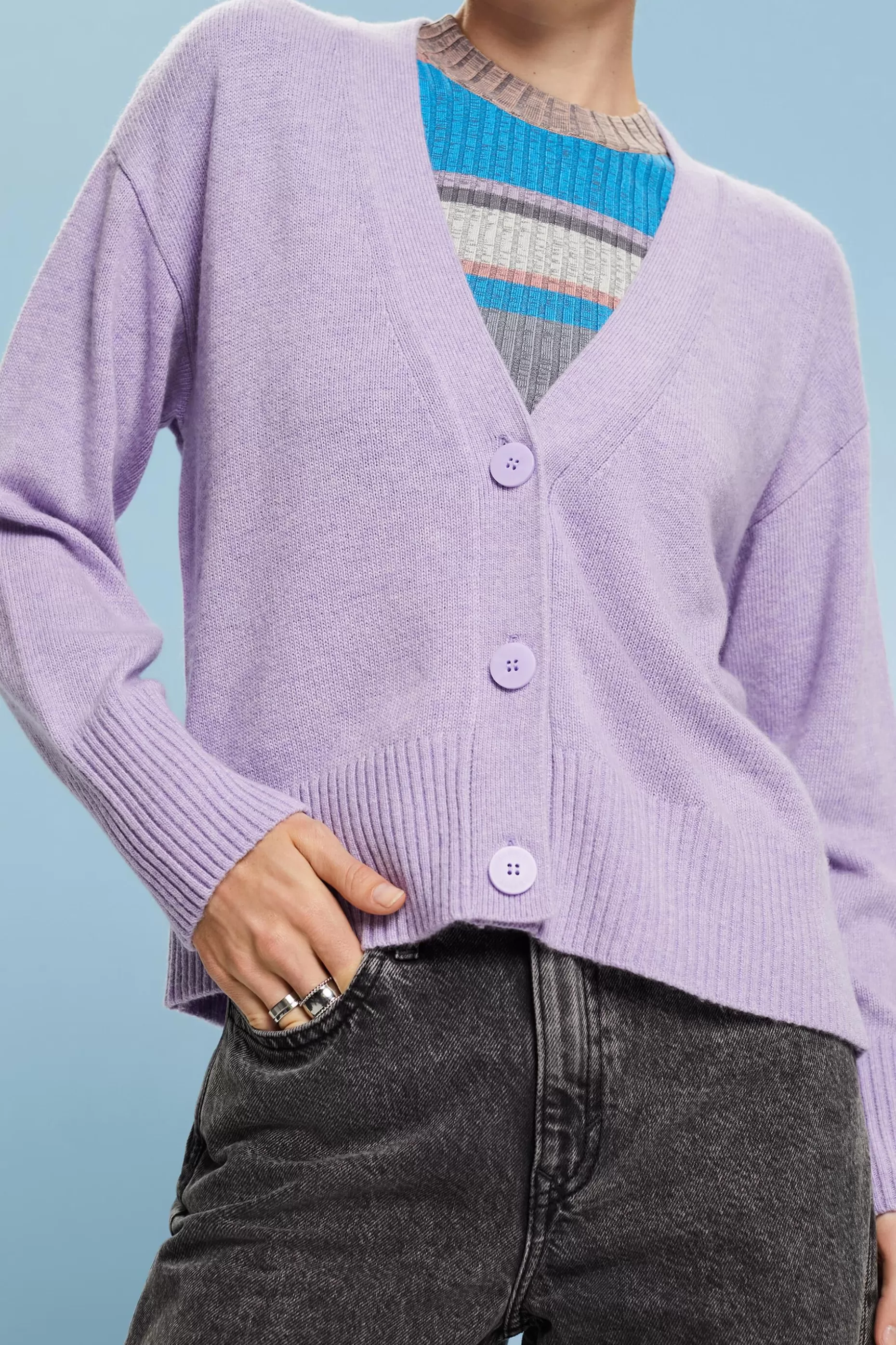 ESPRIT Wool Blend V-Neck Cardigan at our Online Shop *Boys Boys