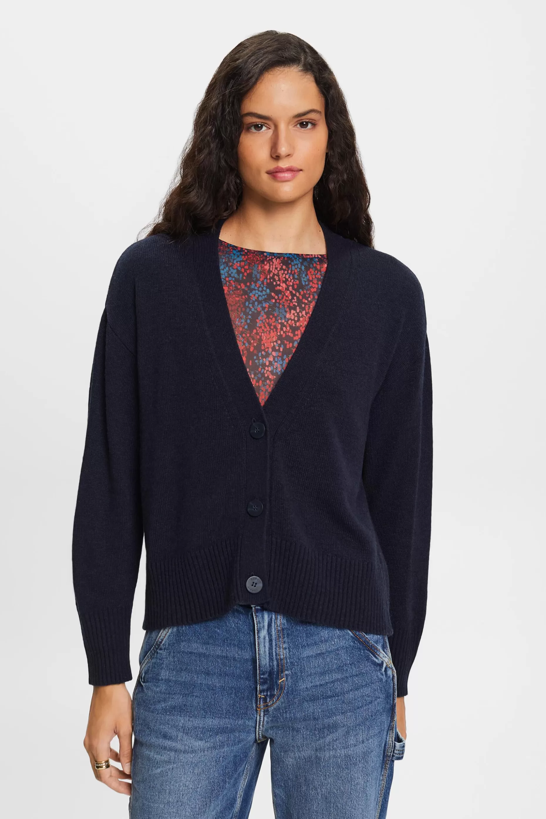 ESPRIT Wool Blend V-Neck Cardigan at our Online Shop *Women Sweaters
