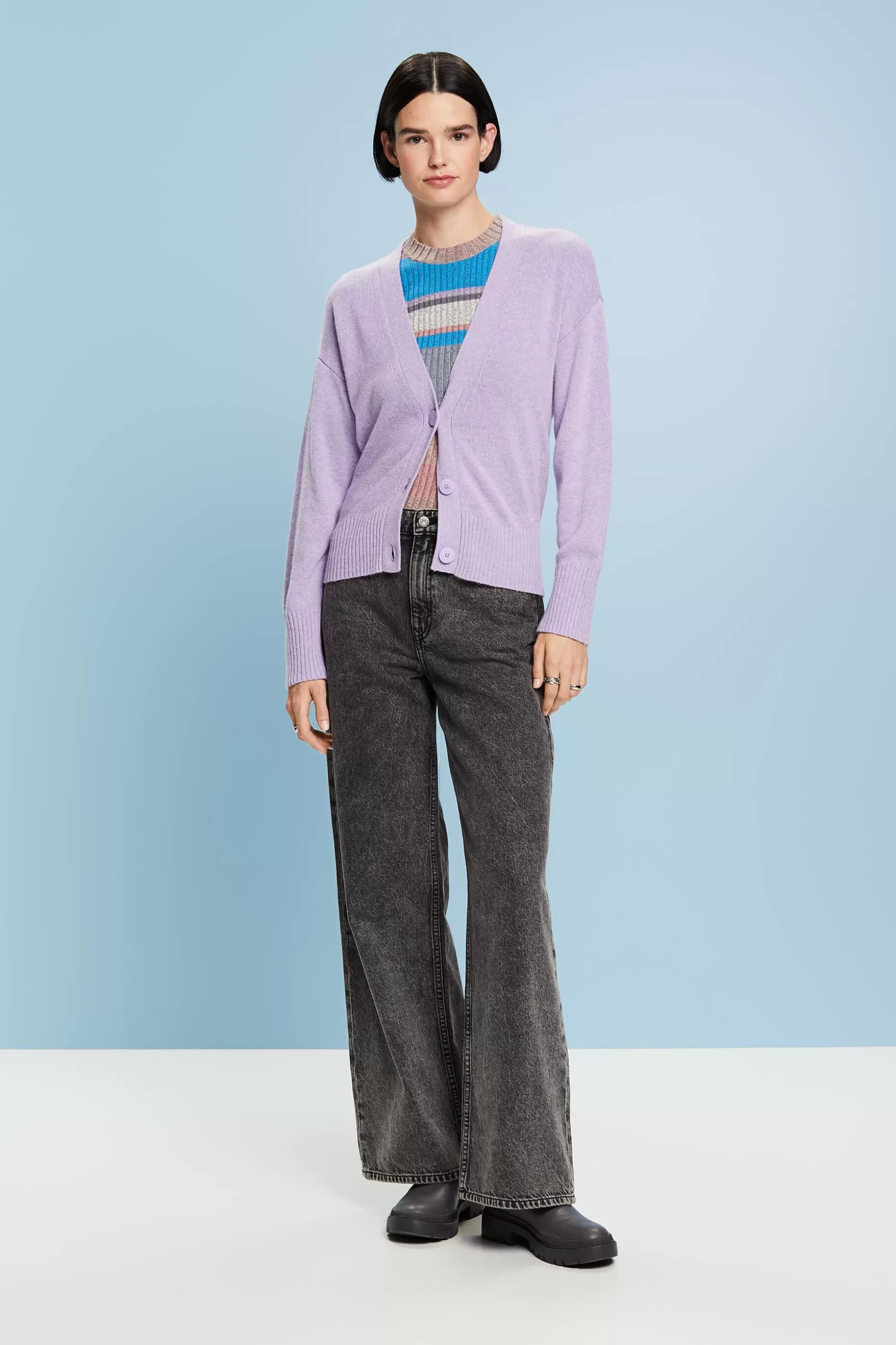 ESPRIT Wool Blend V-Neck Cardigan at our Online Shop *Women Sweaters