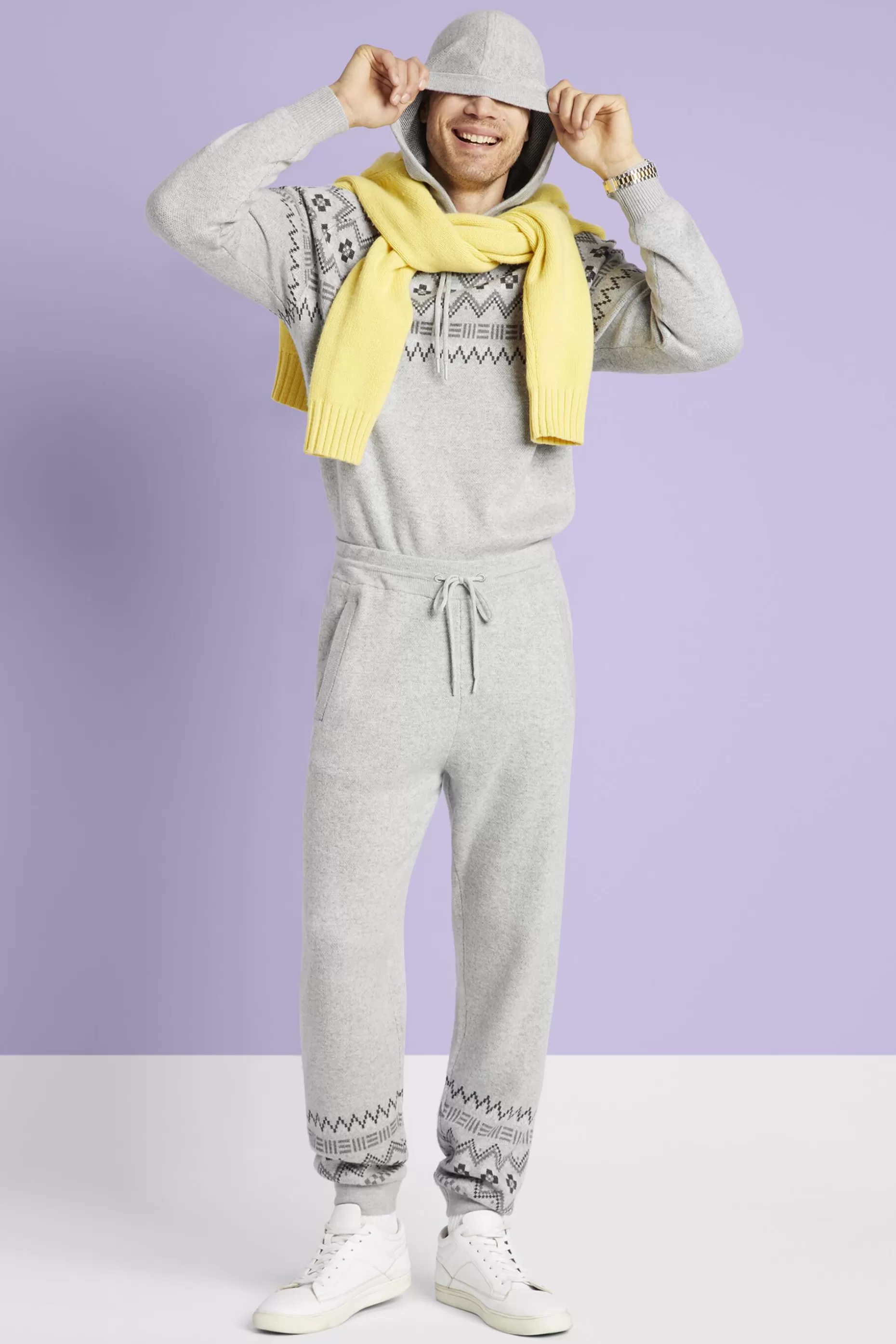 ESPRIT Wool Cashmere Fair Isle Sweatpants at our Online Shop *Men Pants + Joggers