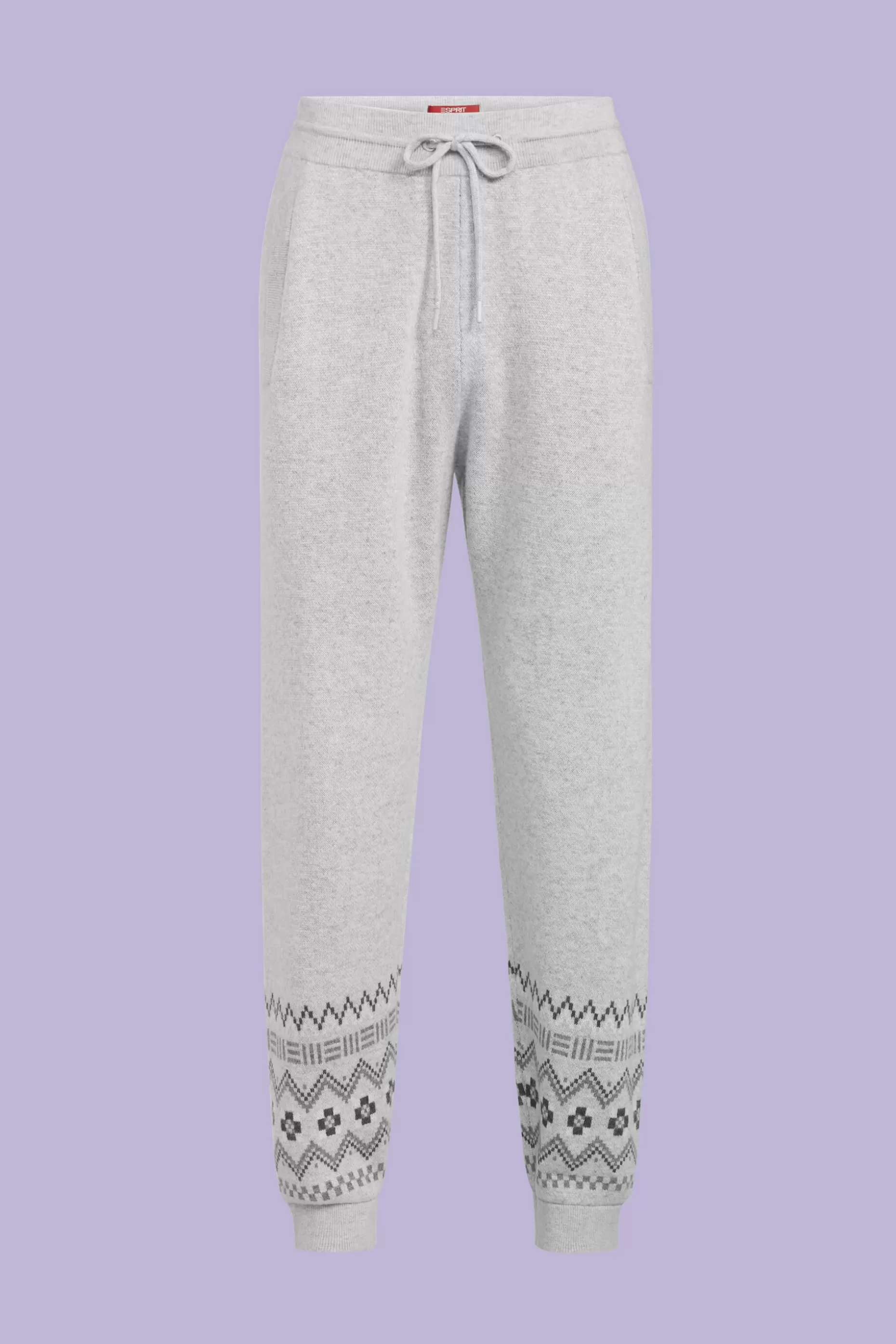 ESPRIT Wool Cashmere Fair Isle Sweatpants at our Online Shop *Men Pants + Joggers