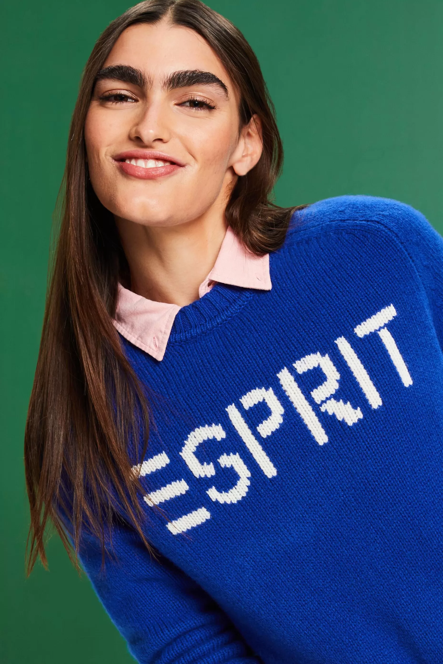 ESPRIT Wool Cashmere Logo Sweater at our Online Shop *Women Sweaters