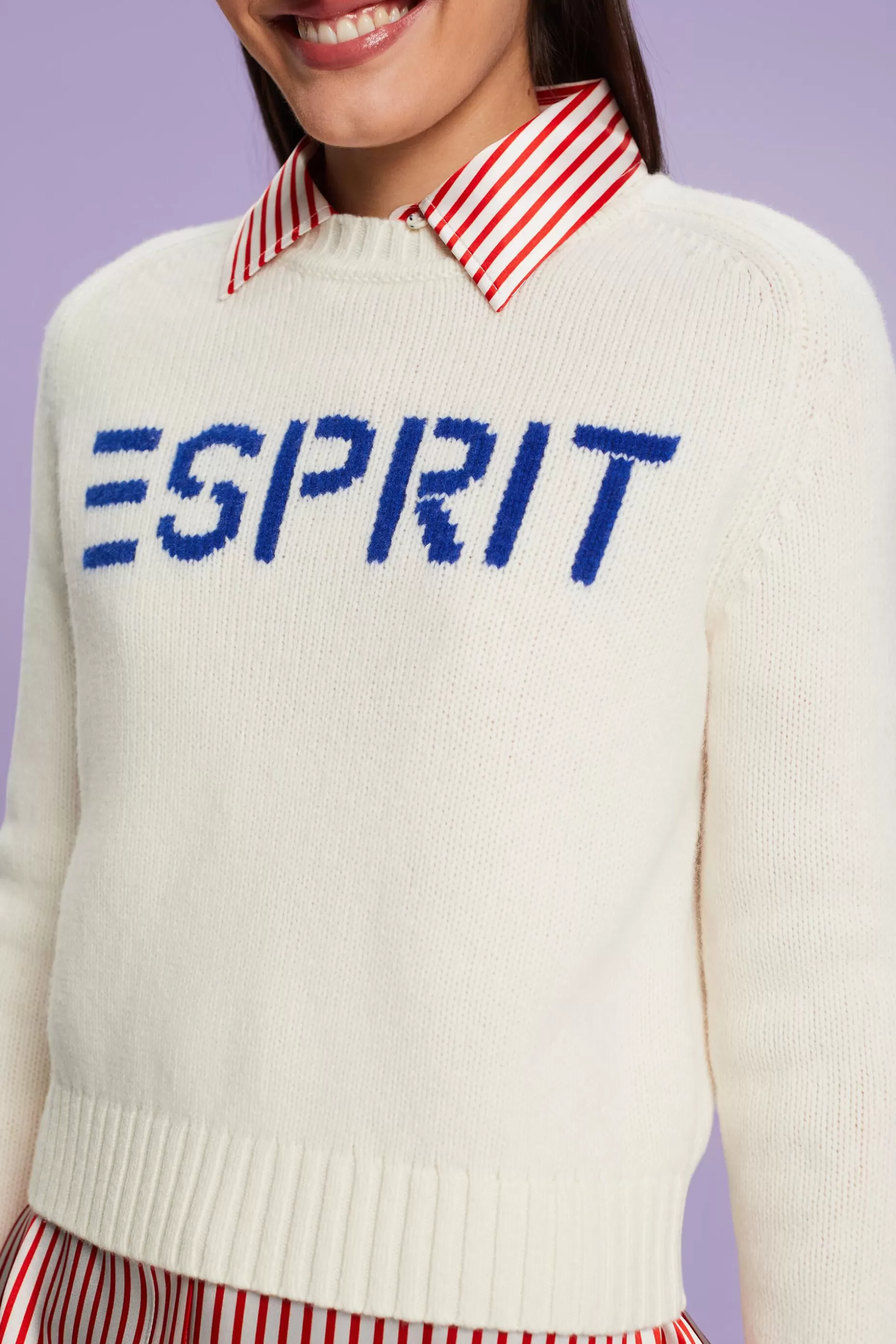 ESPRIT Wool Cashmere Logo Sweater at our Online Shop *Women Sweaters