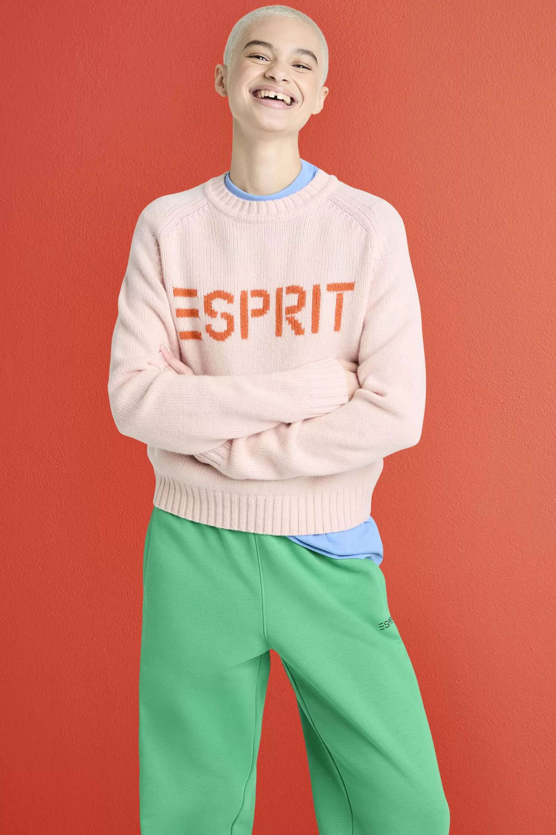 ESPRIT Wool Cashmere Logo Sweater at our Online Shop *Women Sweaters