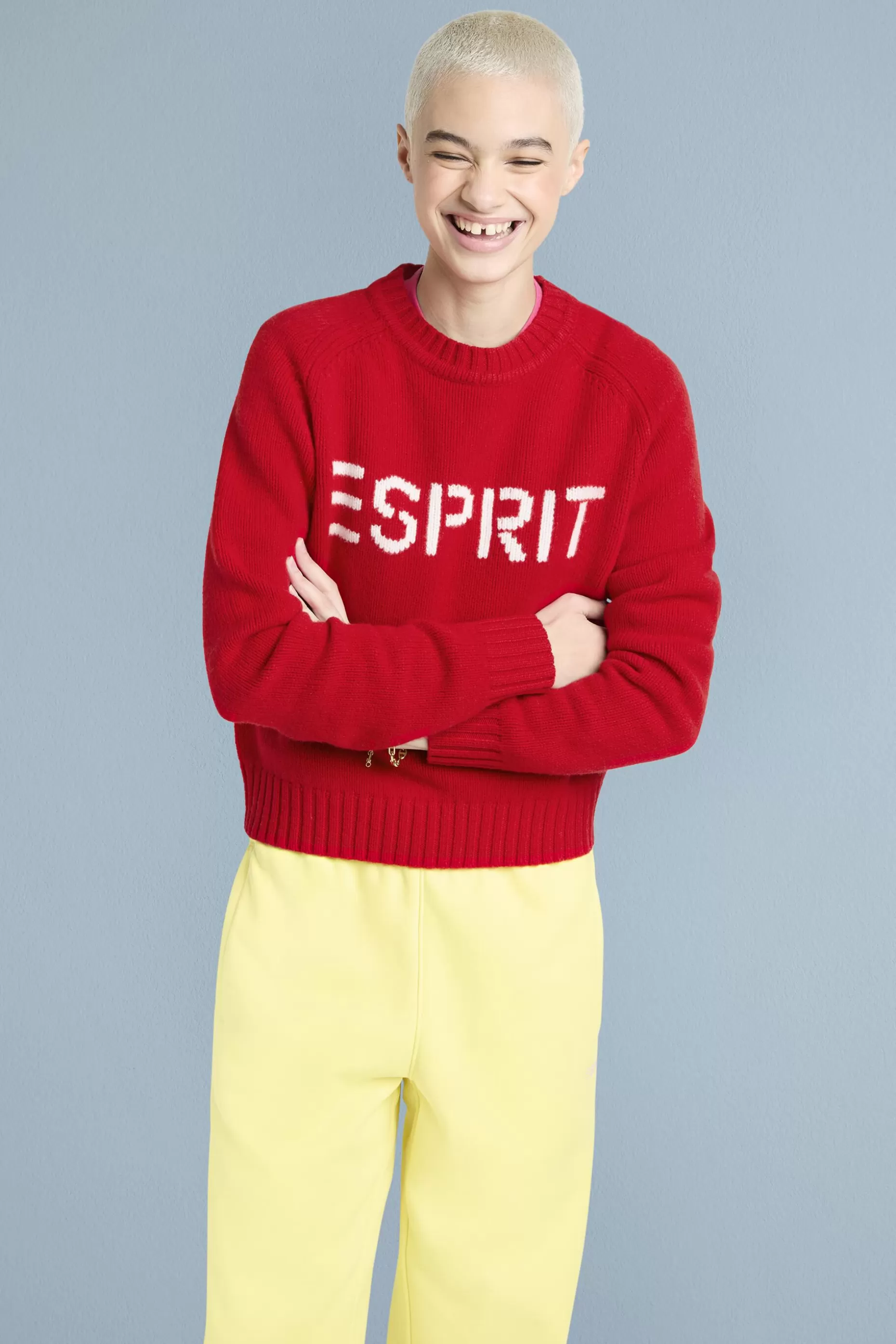 ESPRIT Wool Cashmere Logo Sweater at our Online Shop *Women Sweaters