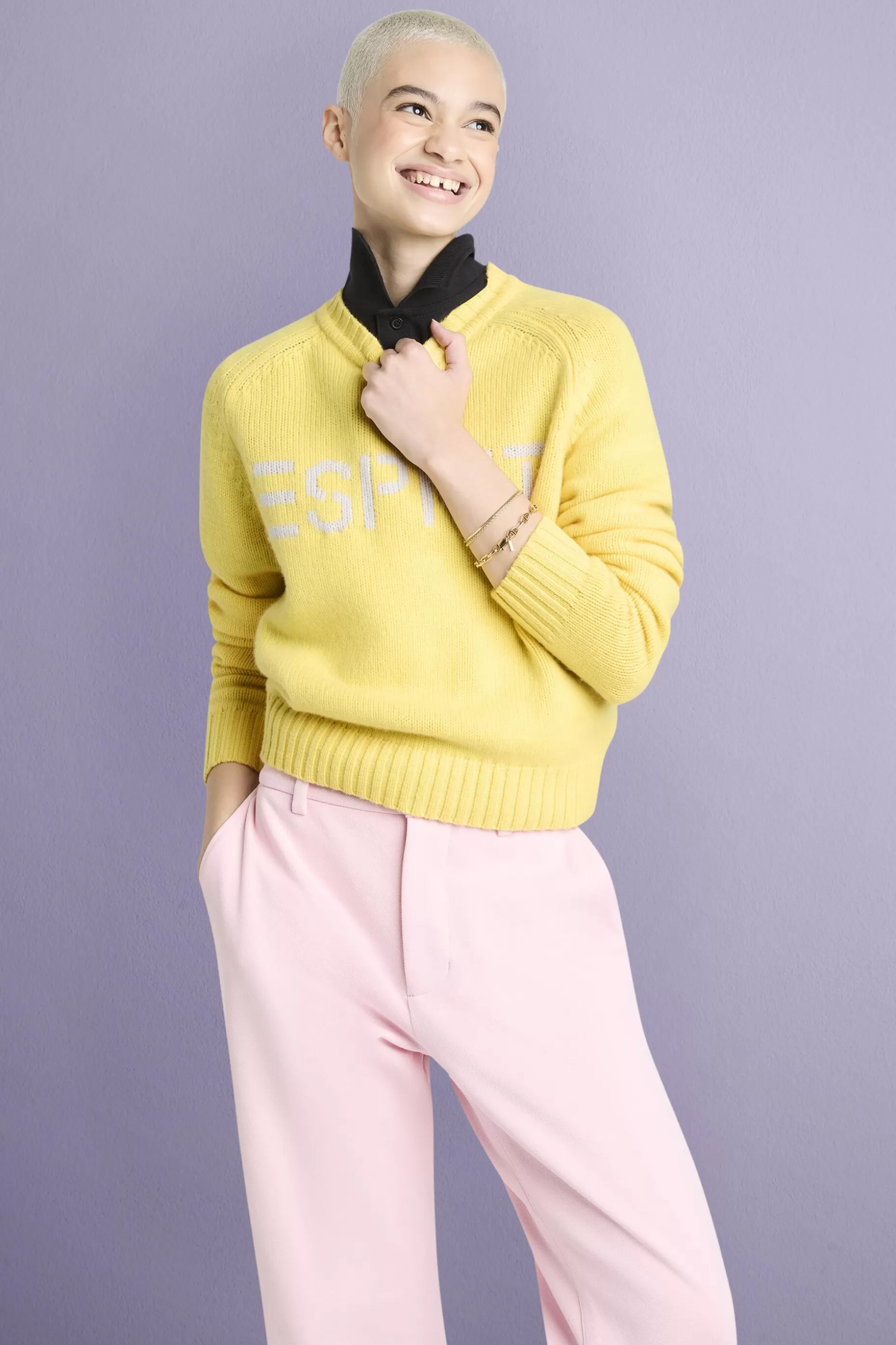 ESPRIT Wool Cashmere Logo Sweater at our Online Shop *Women Sweaters