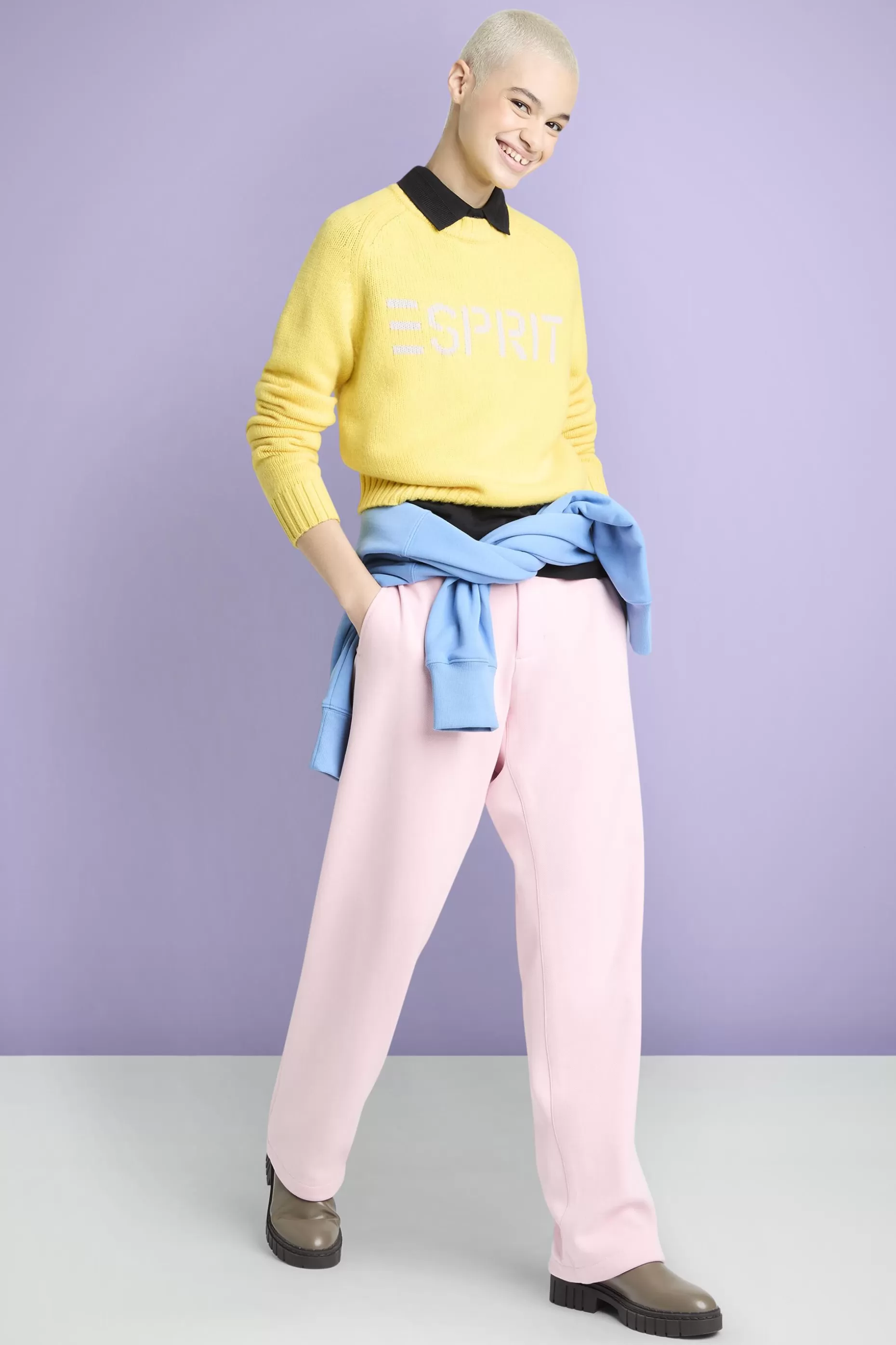 ESPRIT Wool Cashmere Logo Sweater at our Online Shop *Women Sweaters