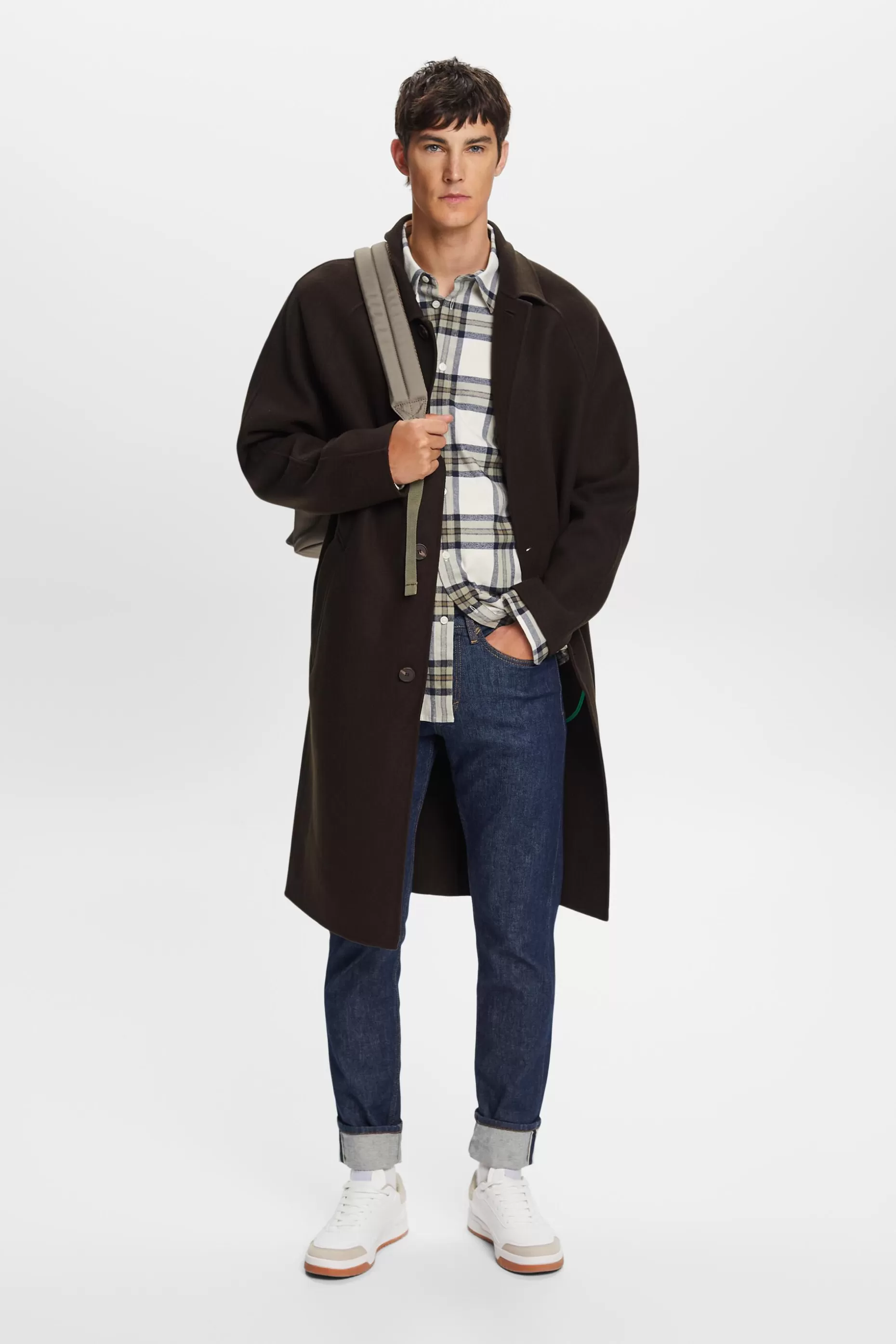 ESPRIT Wool Mac Coat at our Online Shop *Men Jackets + Coats