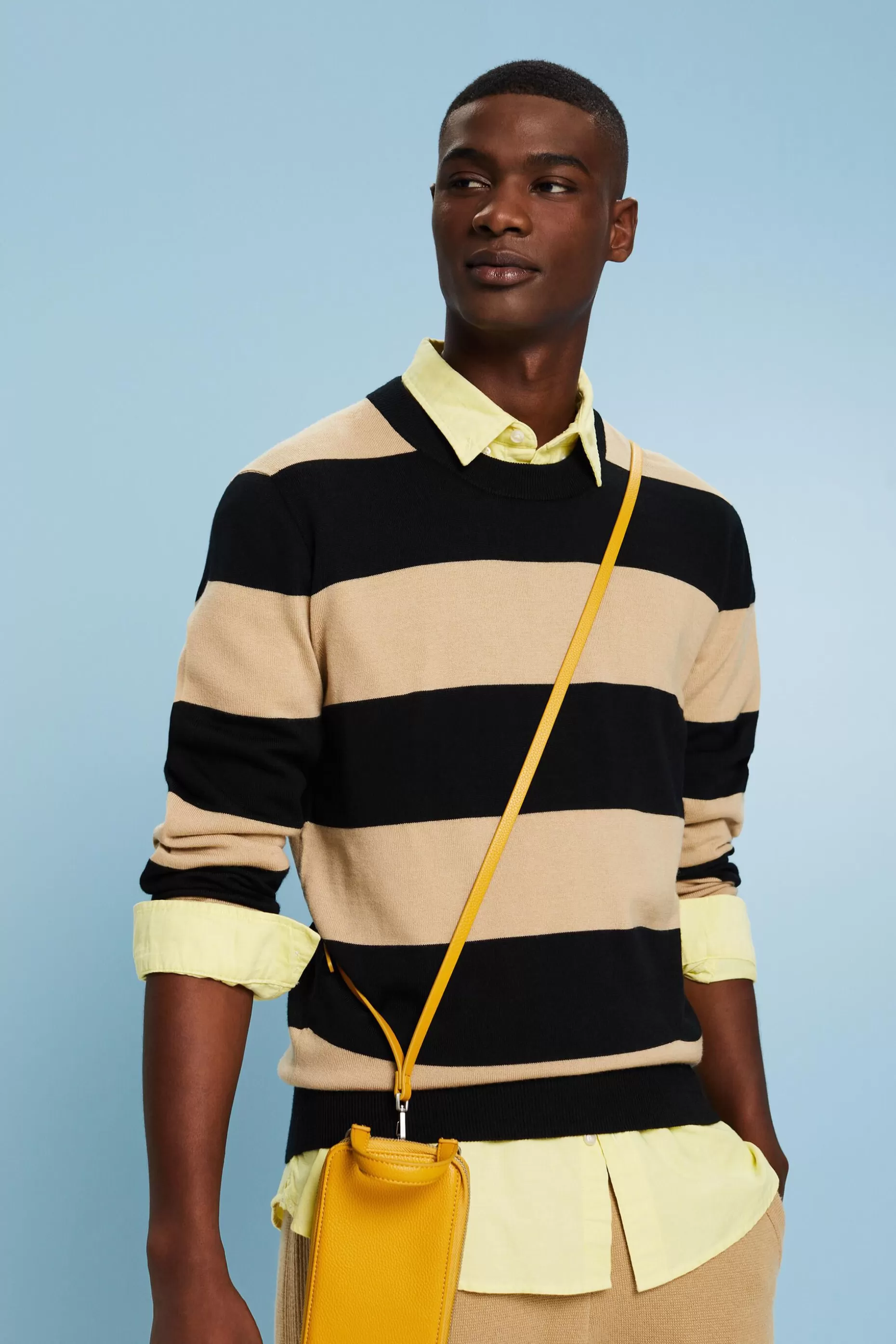 ESPRIT Wool Seamless Striped Pullover at our Online Shop *Men Sweaters
