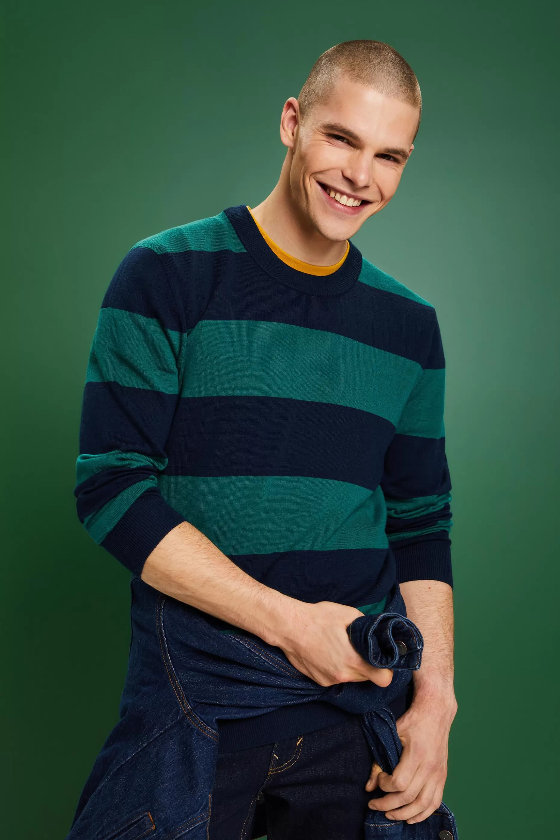 ESPRIT Wool Seamless Striped Pullover at our Online Shop *Men Sweaters