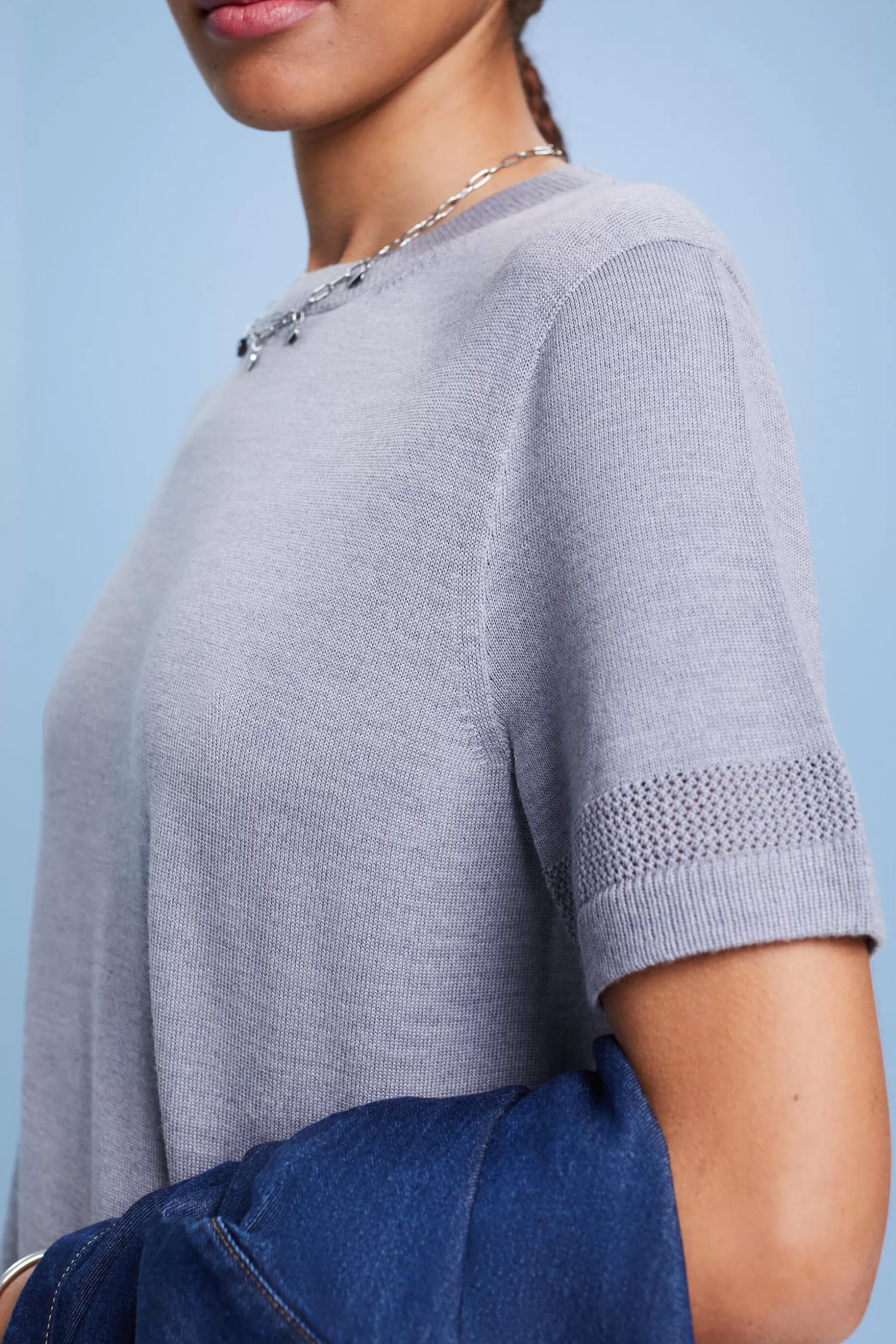 ESPRIT Wool Short Sleeve Sweater at our Online Shop * Sale Under $75