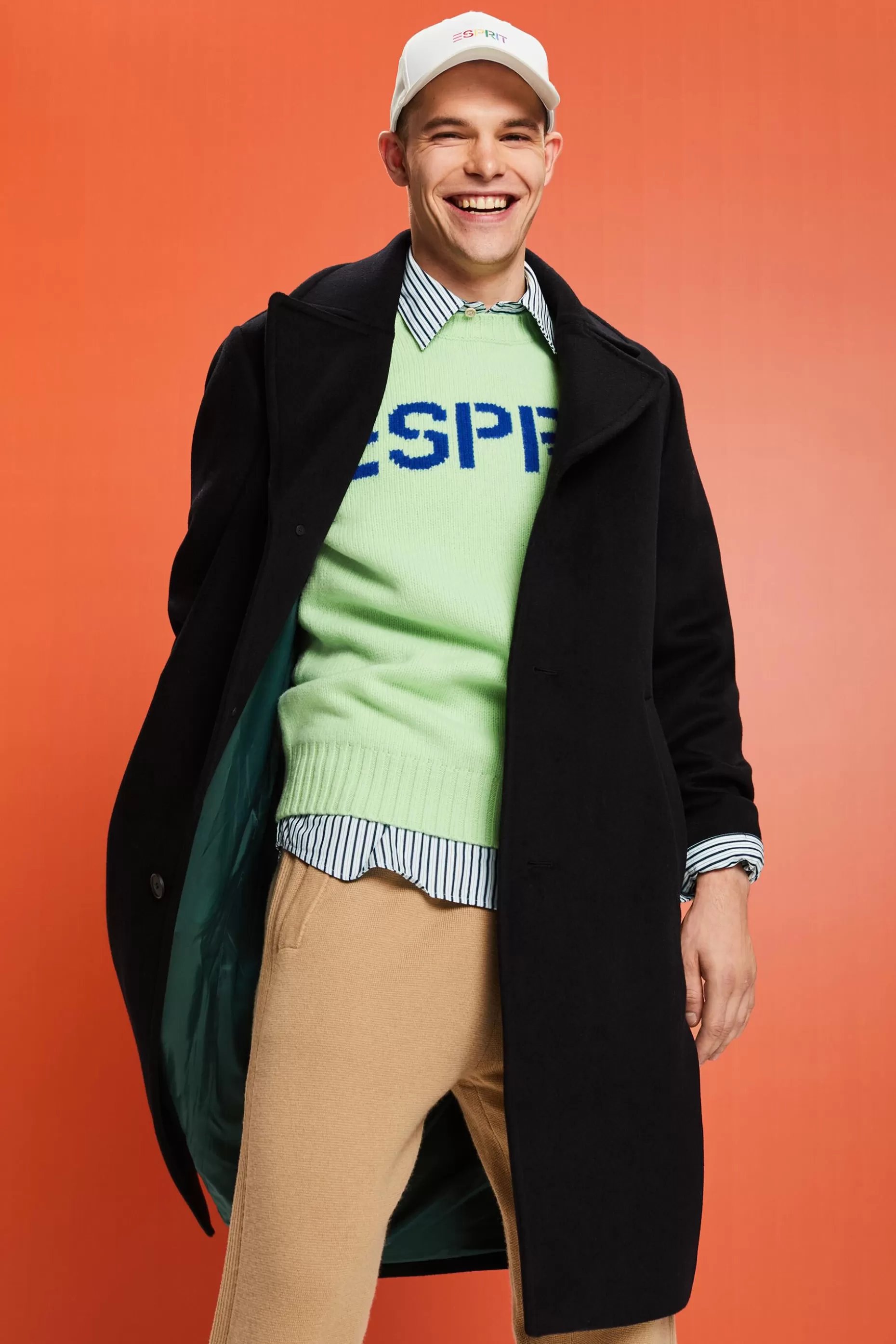 ESPRIT Wool-Blend Coat at our Online Shop *Men Jackets + Coats