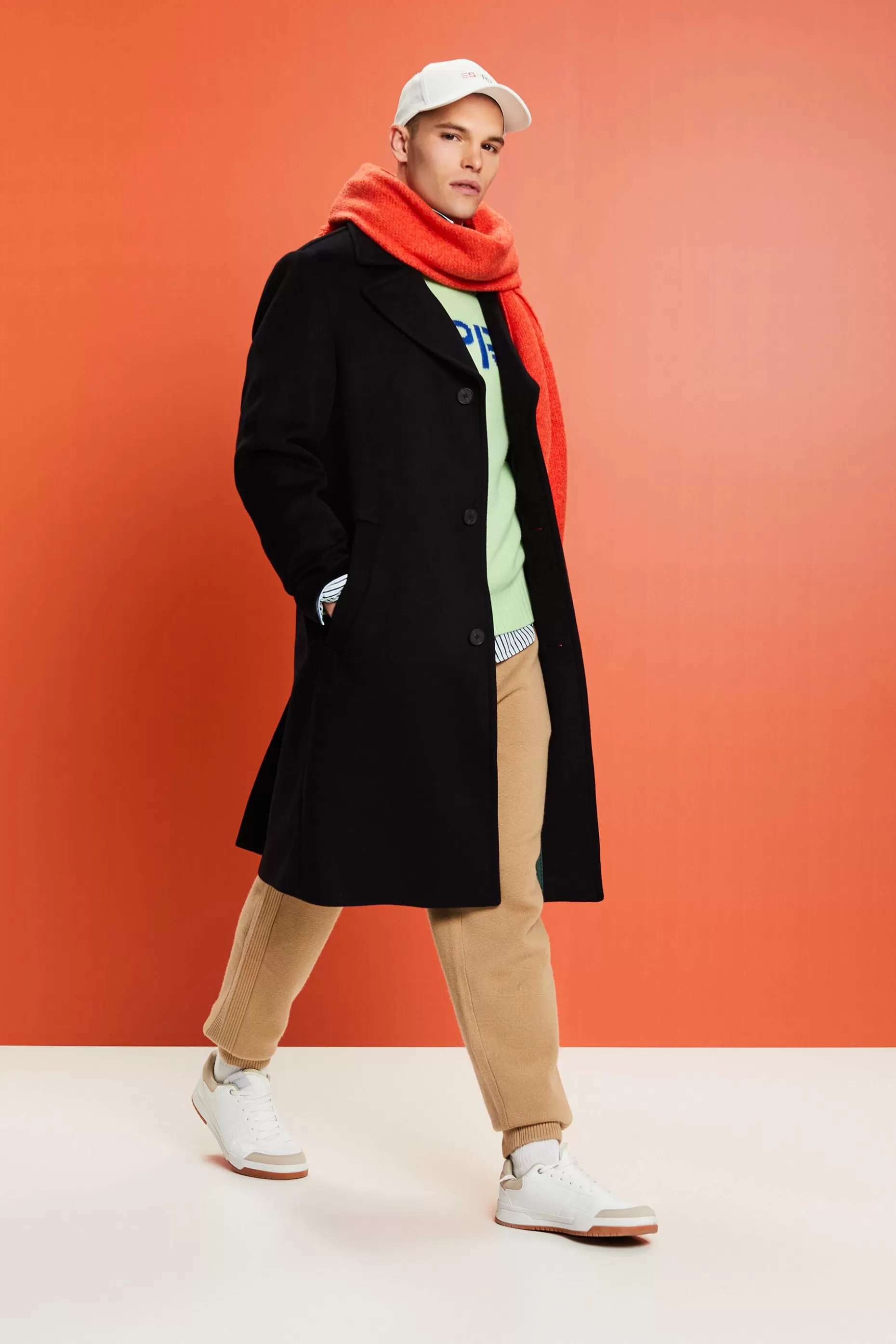 ESPRIT Wool-Blend Coat at our Online Shop *Men Jackets + Coats