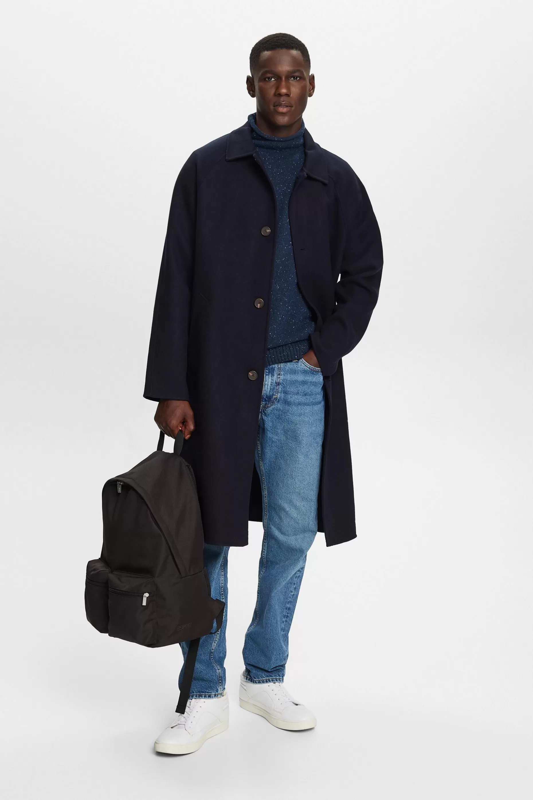 ESPRIT Wool-Blend Mockneck Sweater at our Online Shop *Men Sweaters