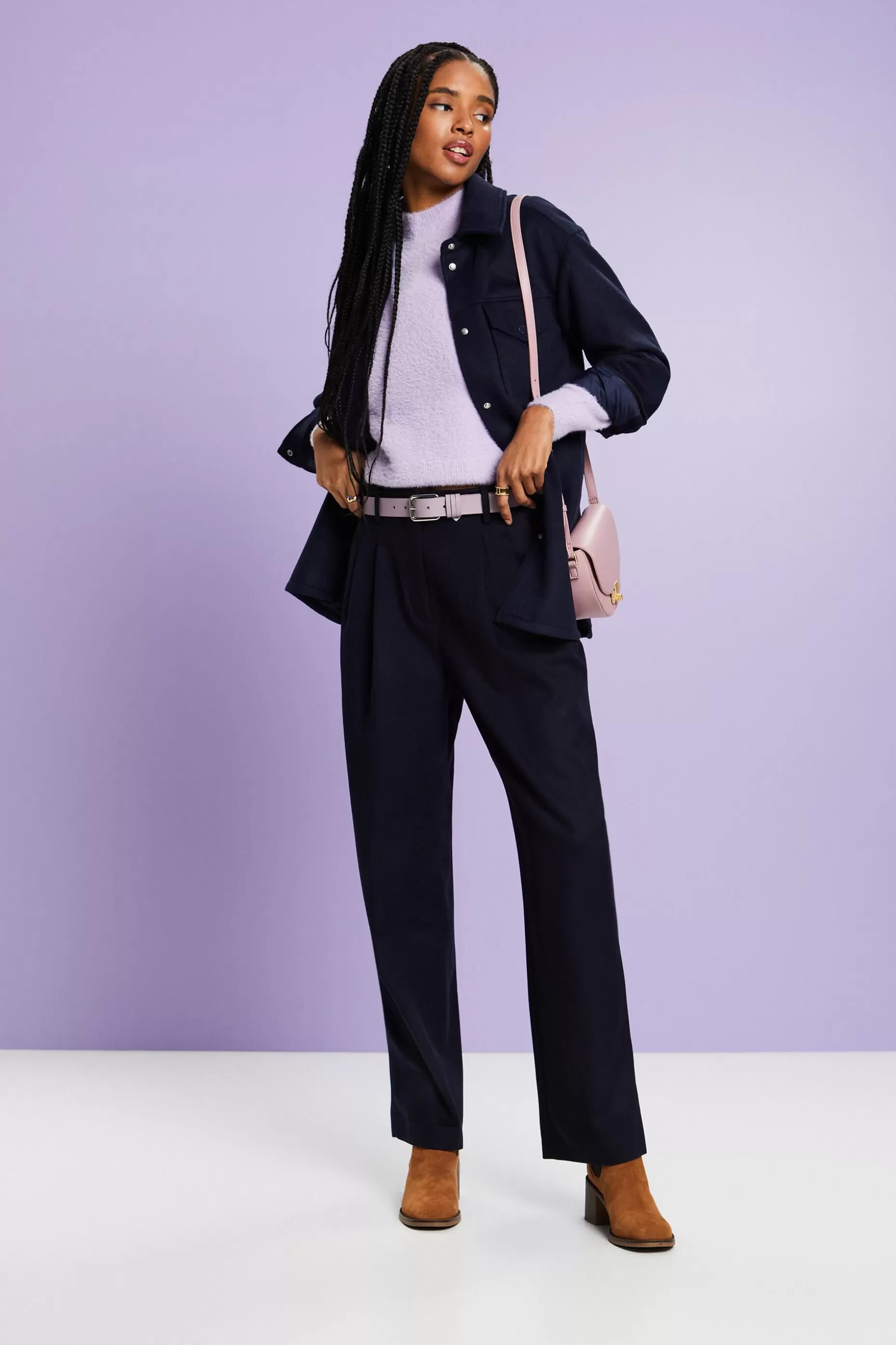ESPRIT Wool-Blend Wide Leg Pants at our Online Shop *Women Pants + Joggers