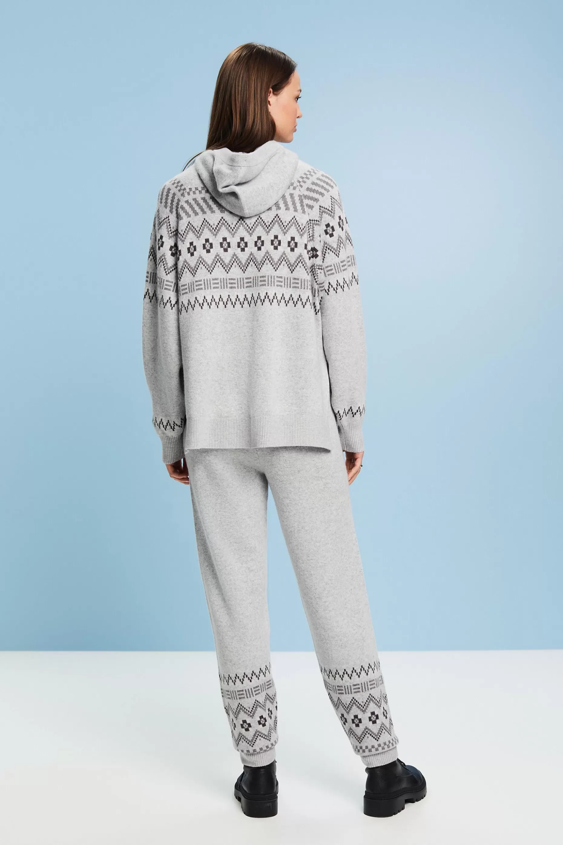 ESPRIT Wool-Cashmere Blend Fair Isle Knit Pants at our Online Shop *Women Pants + Joggers