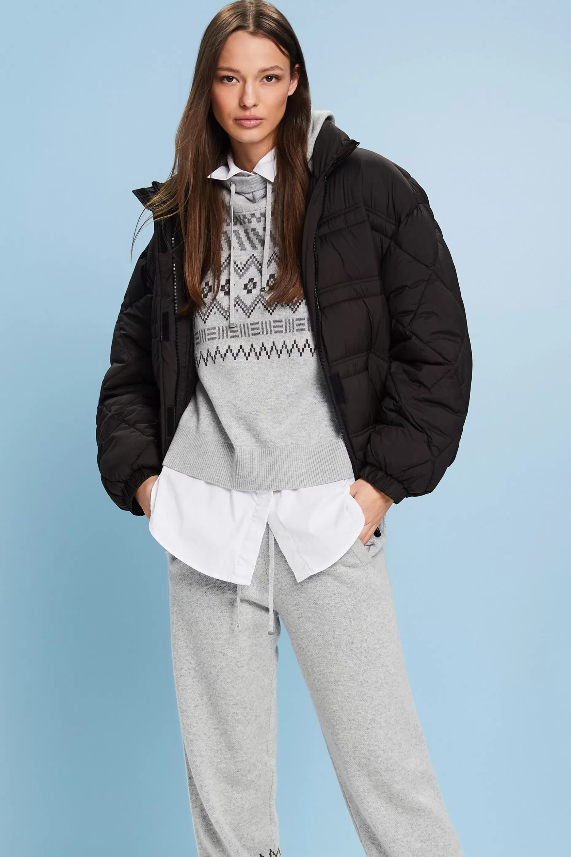 ESPRIT Wool-Cashmere Blend Fair Isle Sweater at our Online Shop *Women Sweatshirts + Hoodies