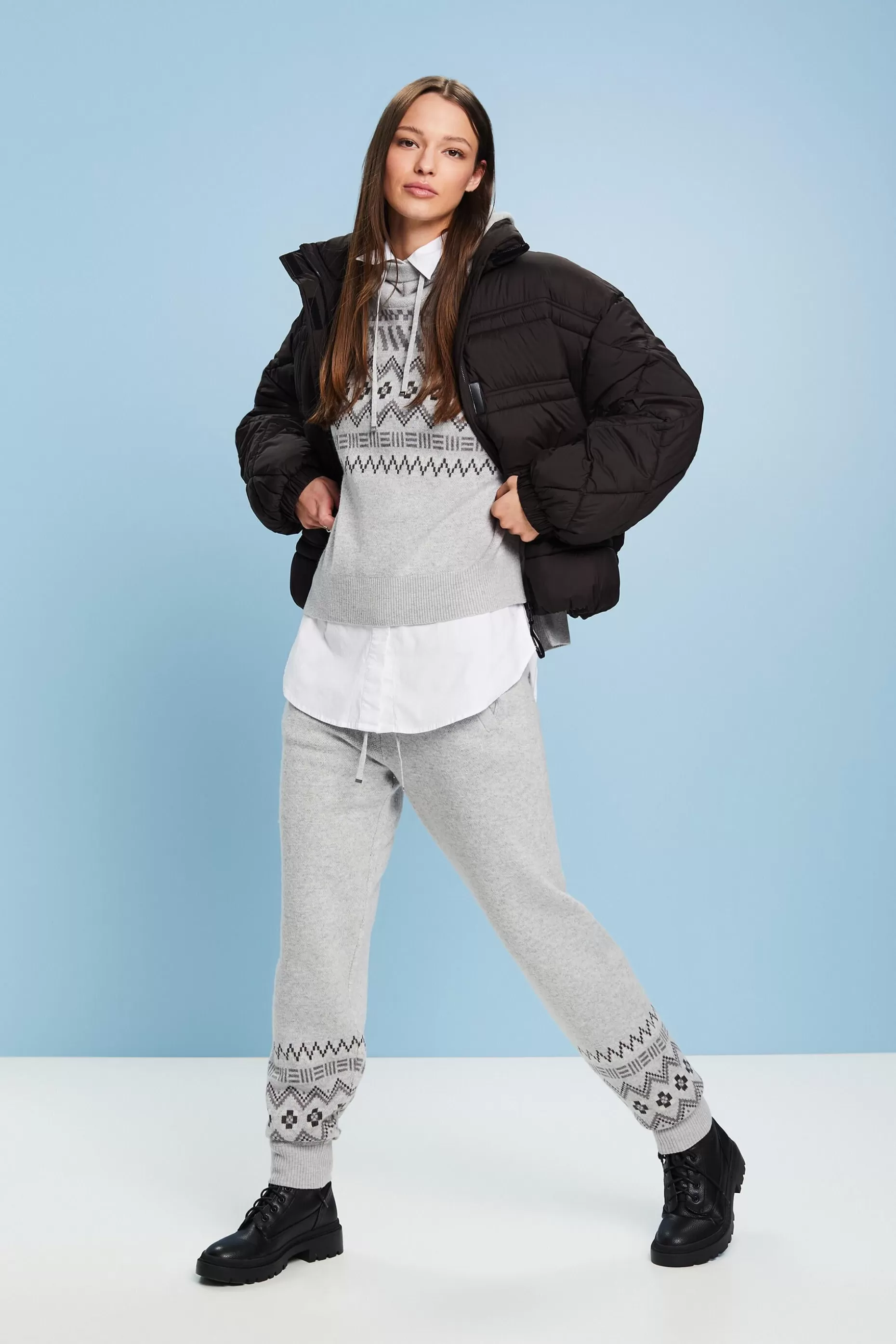 ESPRIT Wool-Cashmere Blend Fair Isle Sweater at our Online Shop *Women Sweaters