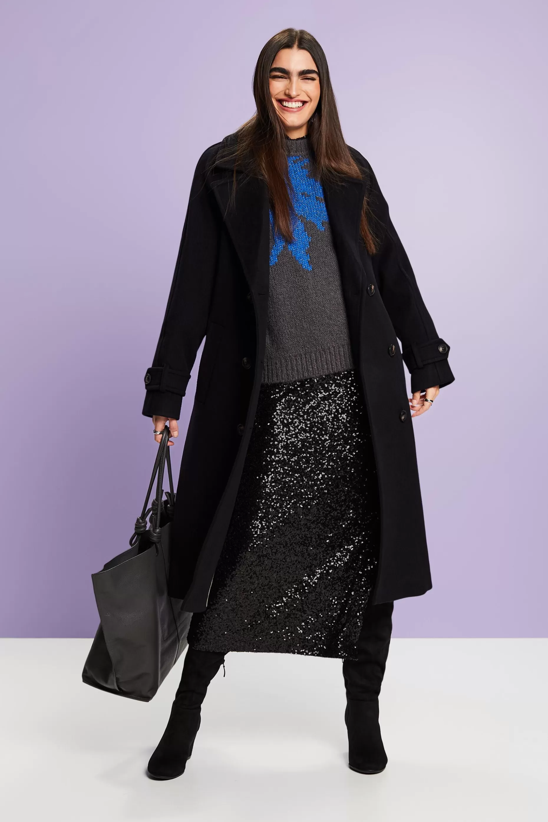 ESPRIT Wool-Cashmere Double-Breasted Coat at our Online Shop *Women Jackets + Coats