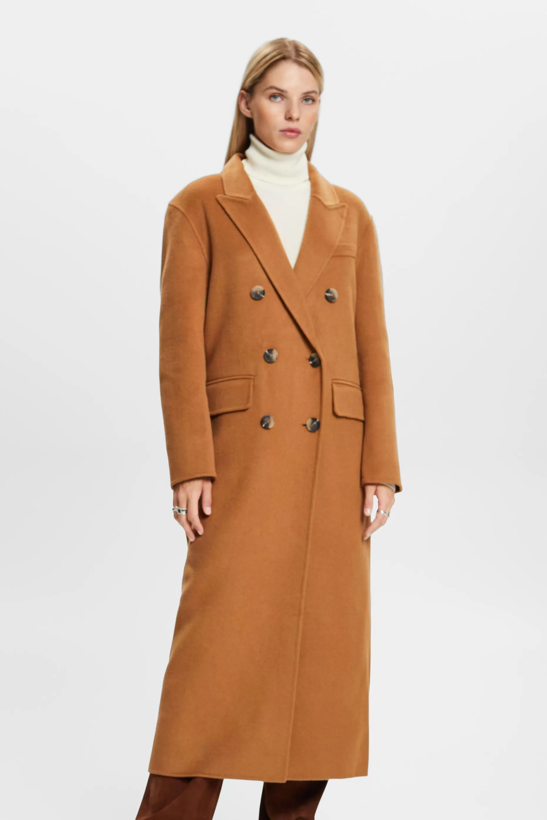 ESPRIT Wool-Cashmere Double-Breasted Coat at our Online Shop *Women Jackets + Coats